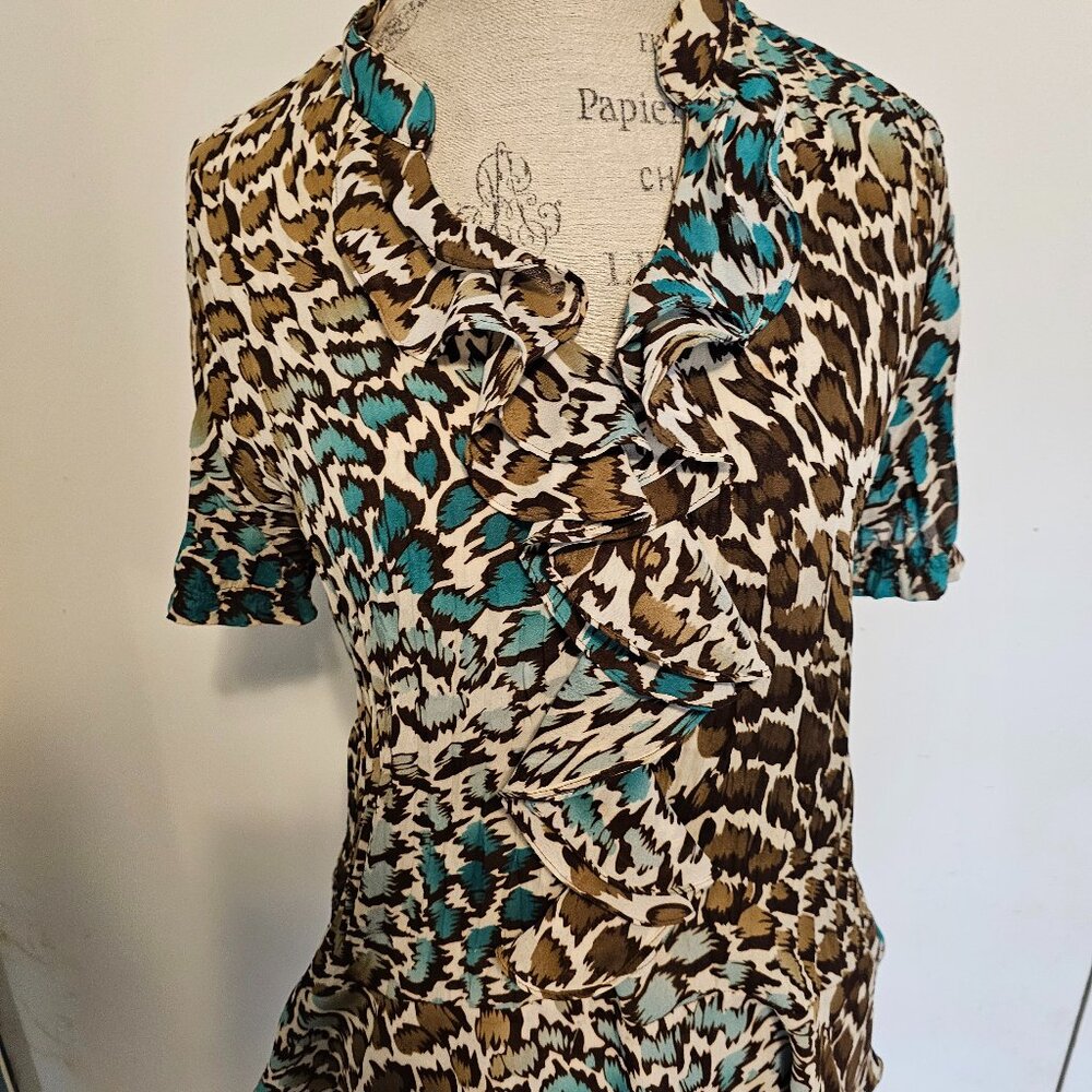 Animal print short sleeve shirt